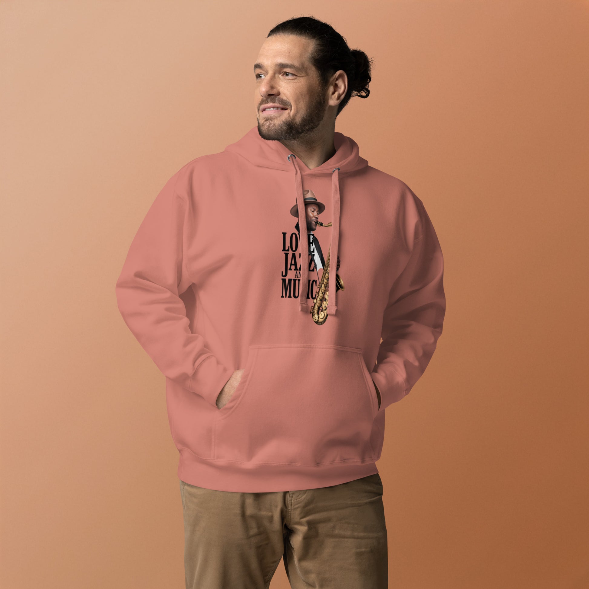 Unisex Kapuzenpullover LOVE JAZZ AND MUSIC für Jazz Musik Liebhaber - MAX F. ArtGrafic