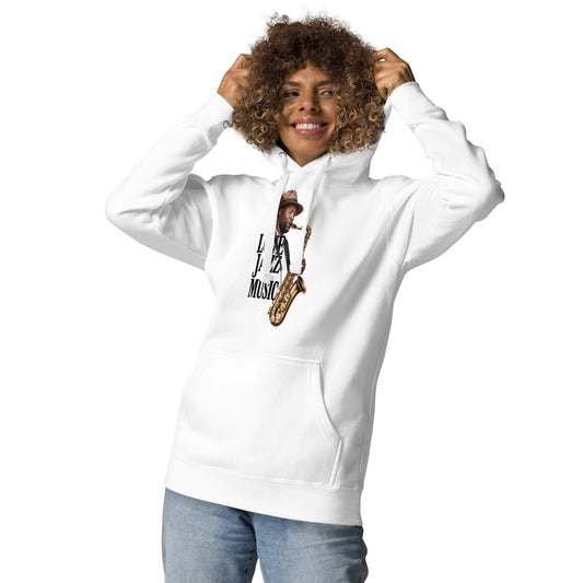 Unisex Kapuzenpullover LOVE JAZZ AND MUSIC für Jazz Musik Liebhaber - MAX F. ArtGrafic