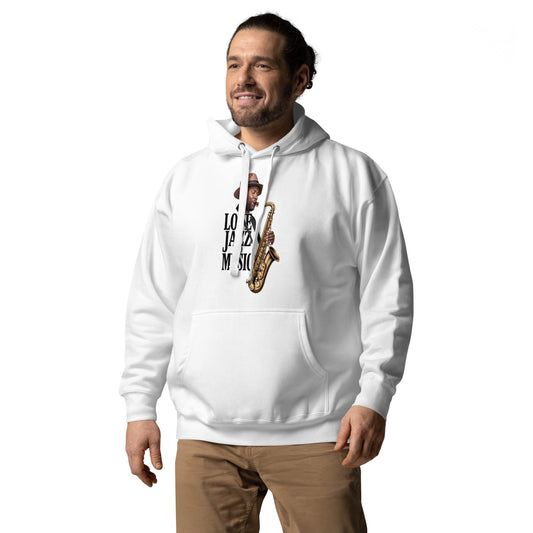 Unisex Kapuzenpullover LOVE JAZZ AND MUSIC für Jazz Musik Liebhaber - MAX F. ArtGrafic