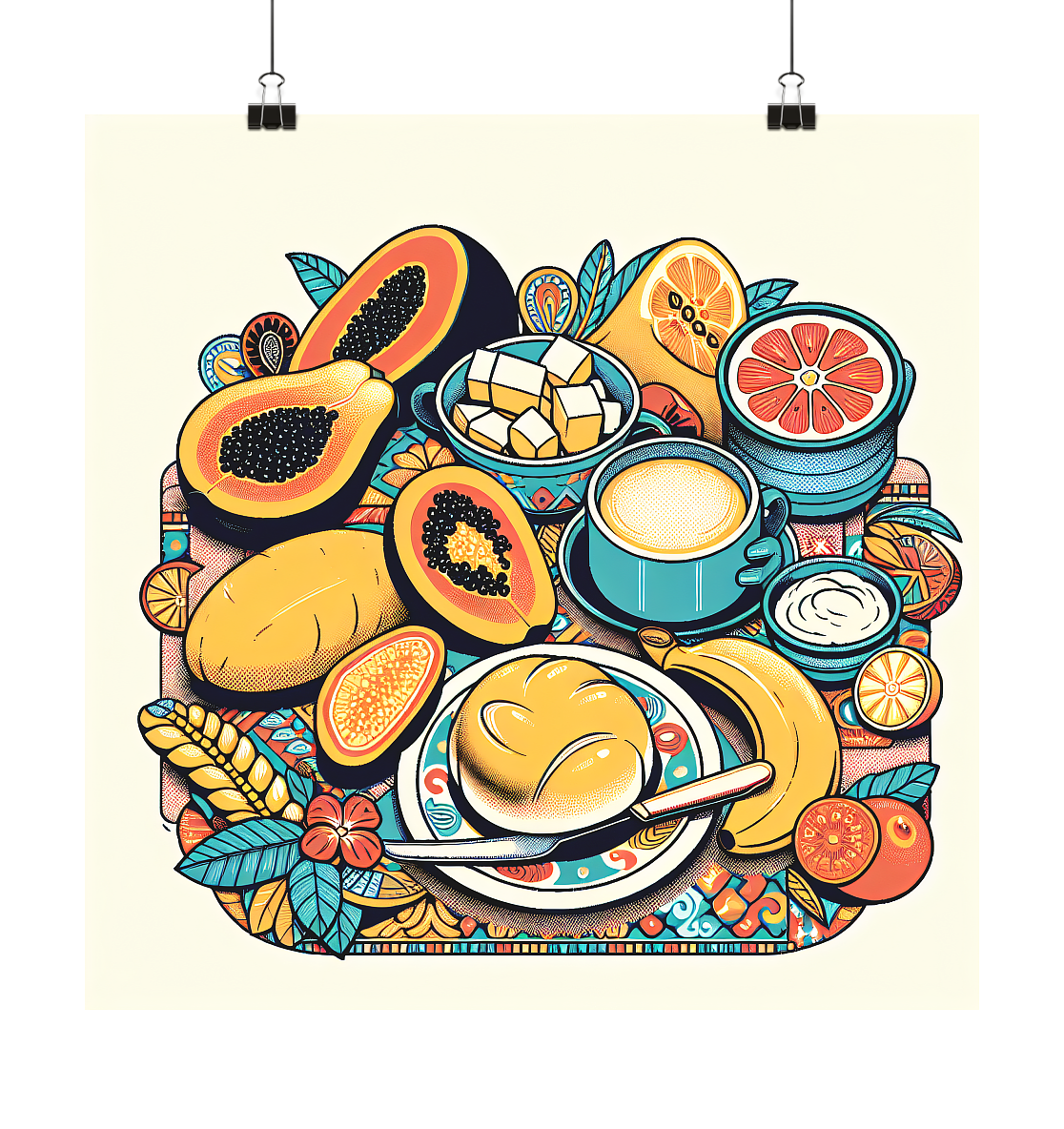 Frühstück in Brasilien - Poster 20x20
