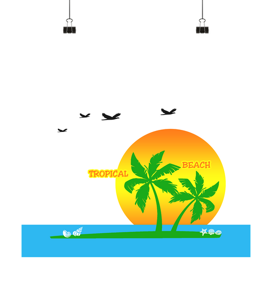 TROPICAL BEACH - Poster 40x40