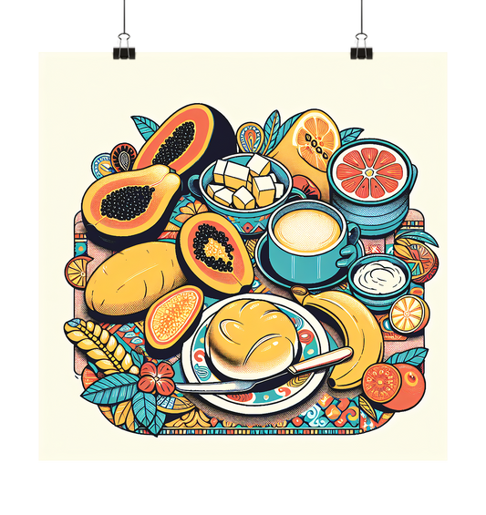 Frühstück in Brasilien - Poster 40x40