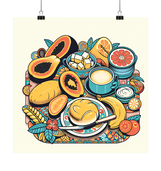 Frühstück in Brasilien - Poster 50x50