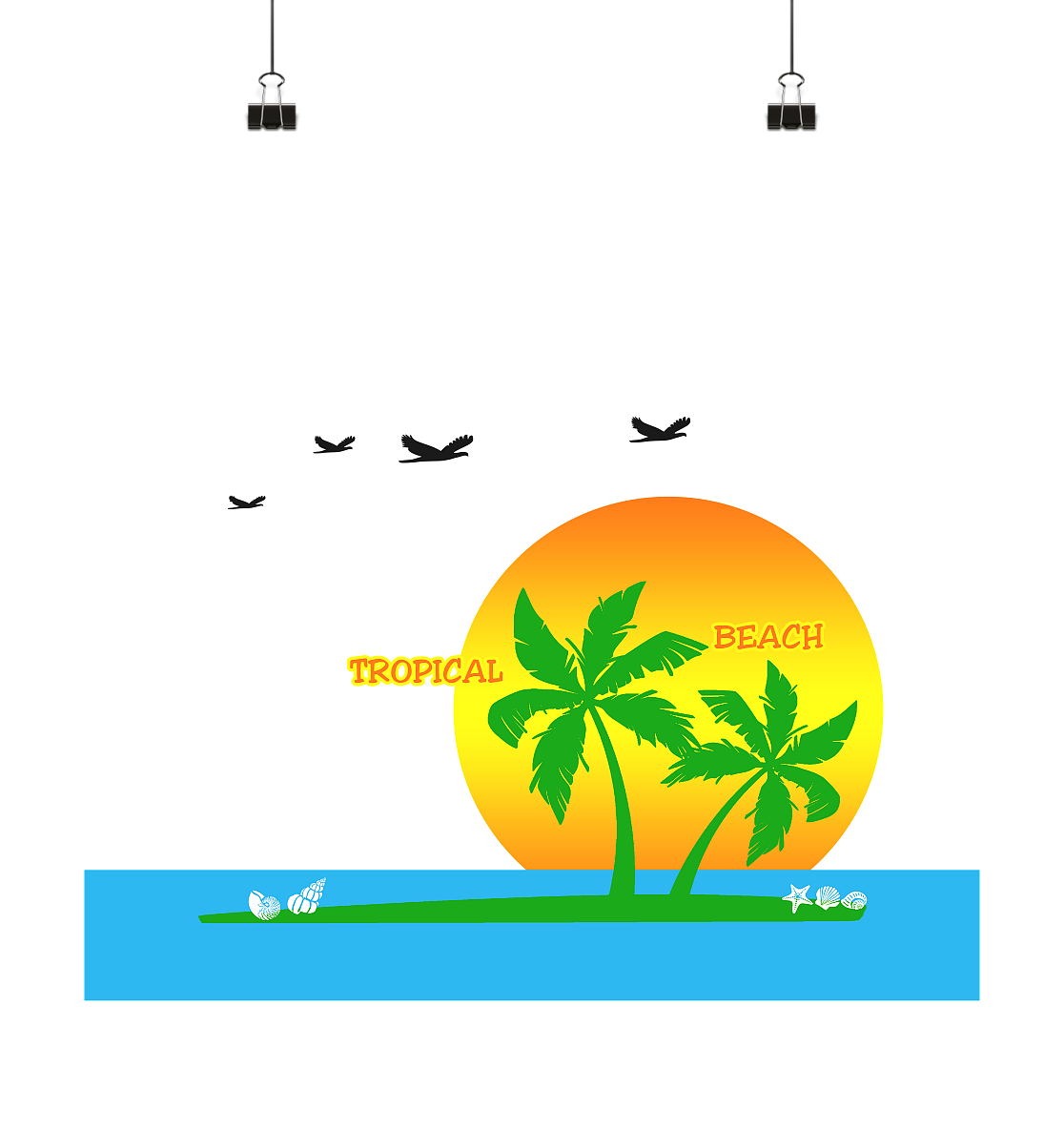 TROPICAL BEACH - Poster 60x60