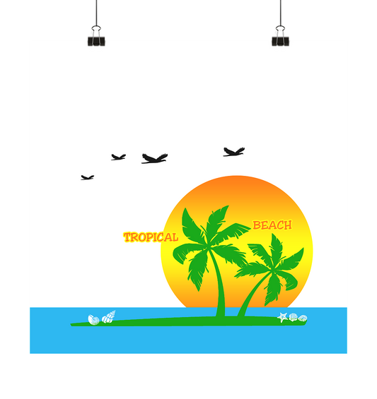 TROPICAL BEACH - Poster 60x60