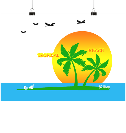 TROPICAL BEACH - Poster Din A2 (quer)