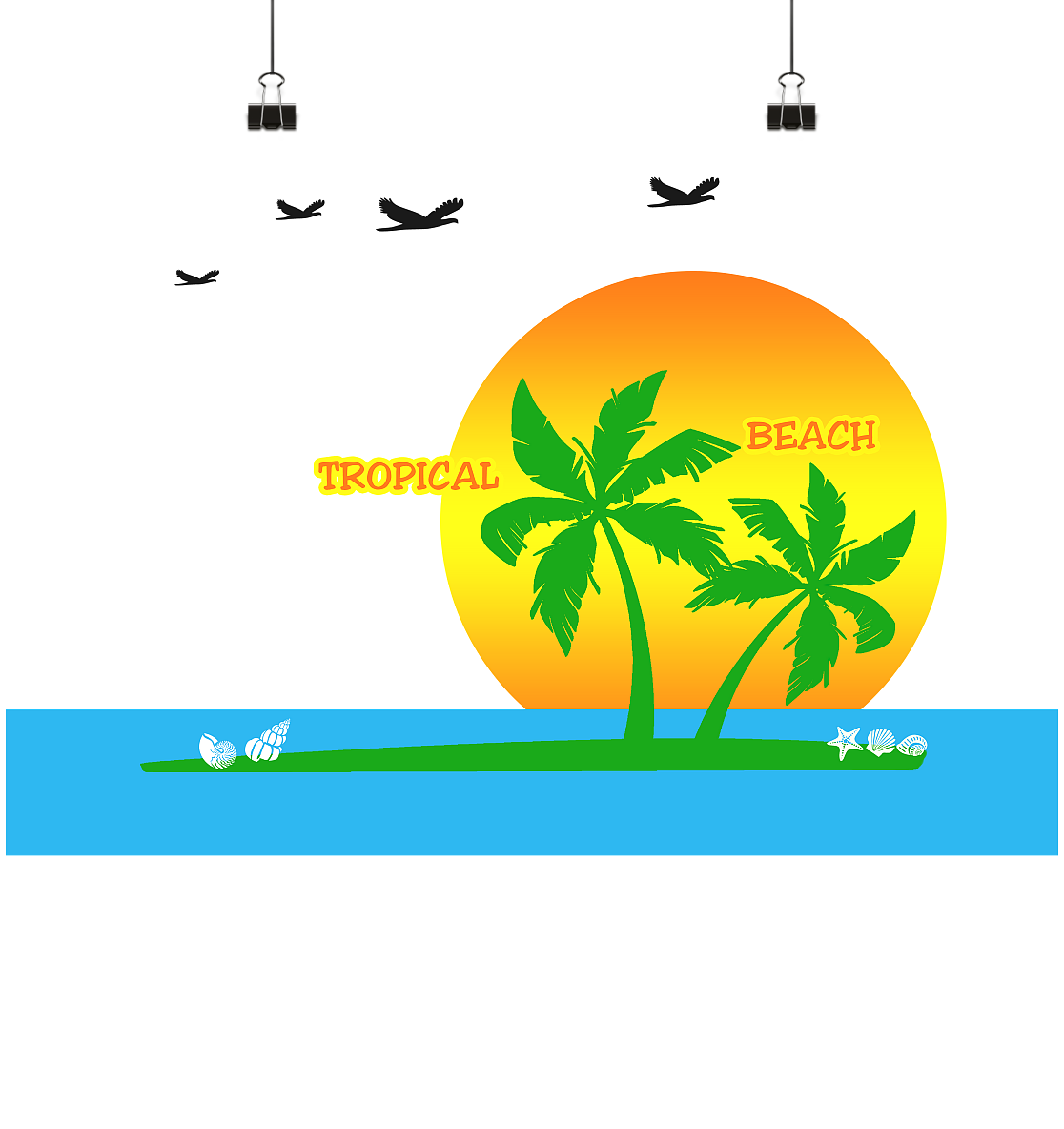 TROPICAL BEACH - Poster Din A3 (quer)