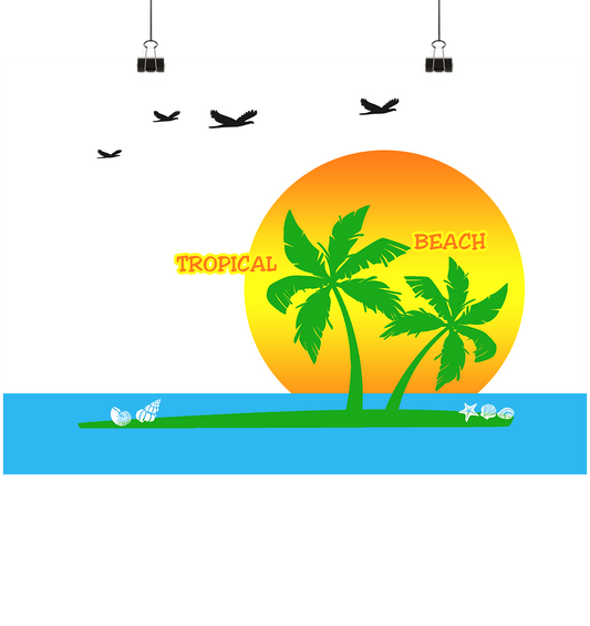TROPICAL BEACH - Poster Din A3 (quer)