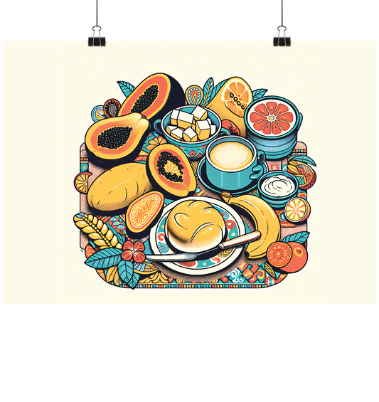 Frühstück in Brasilien - Poster Din A3 (quer)
