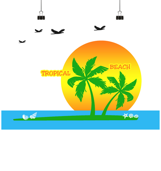 TROPICAL BEACH - Poster Din A4 (quer)