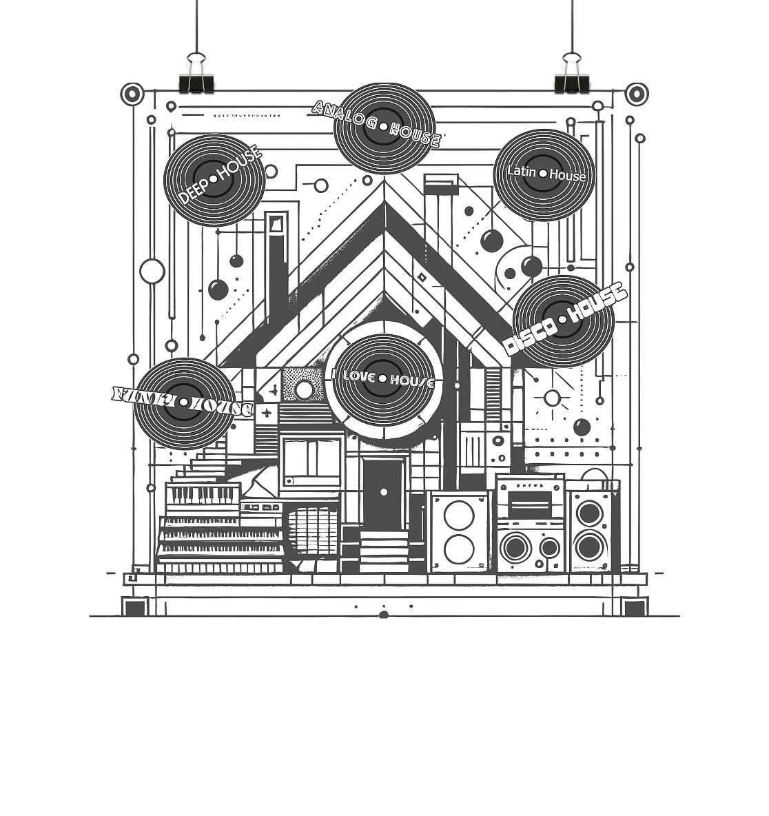 I LOVE HOUSE - Poster Din A4 (quer)