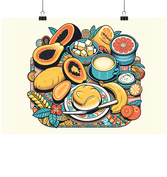 Frühstück in Brasilien - Poster Din A4 (quer)
