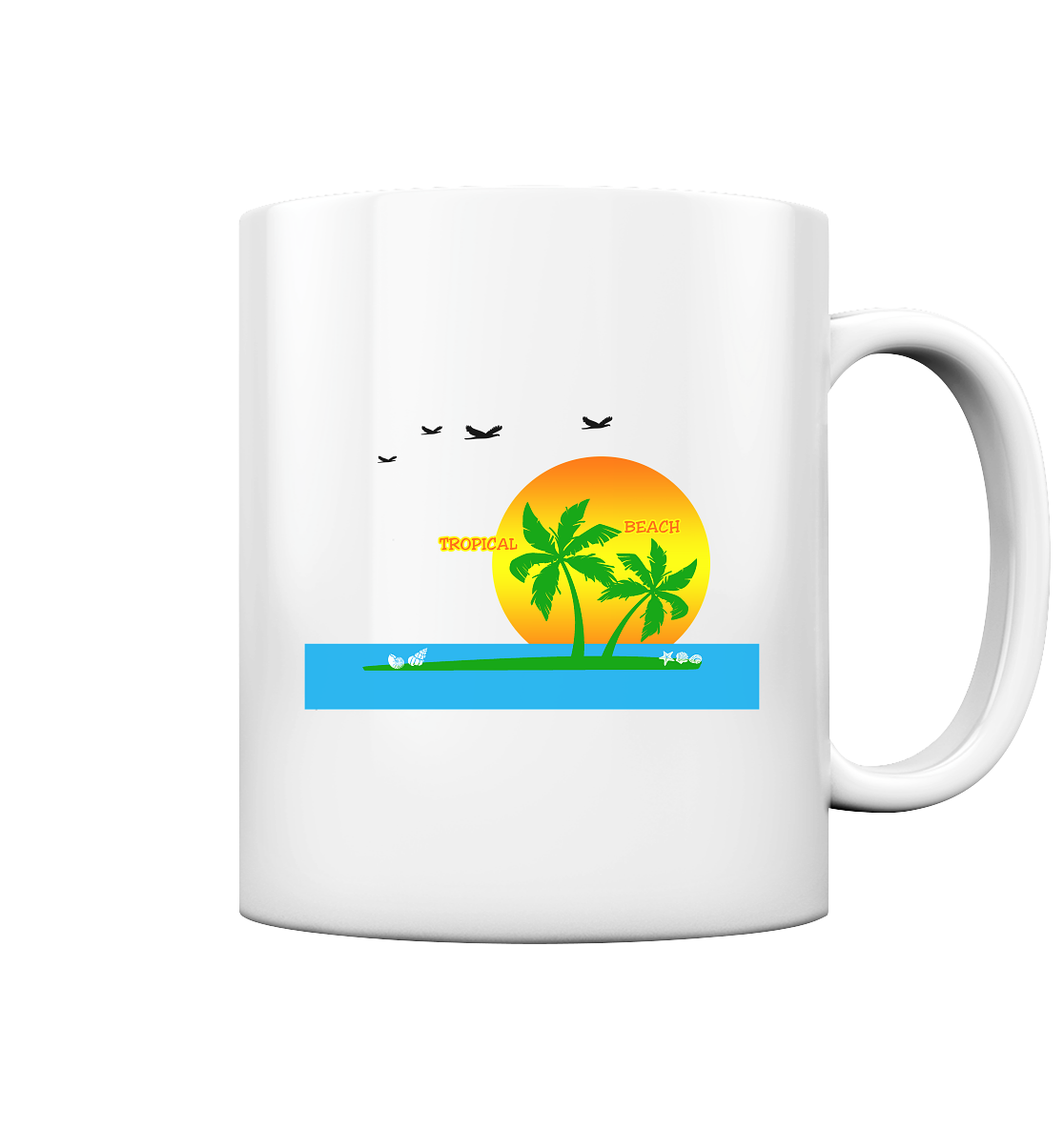 TROPICAL BEACH  - Tasse glossy