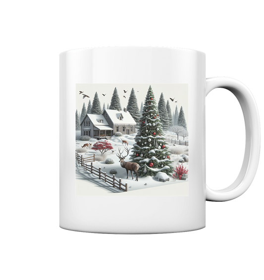 Weihnachtliche Landschaft - Tasse glossy