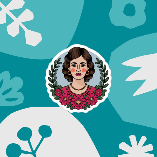 Blasenfreie Aufkleber Blumenfrau – Ideal für kreative Deko-Ideen und jeden Anlass - MAX F. ArtGrafic