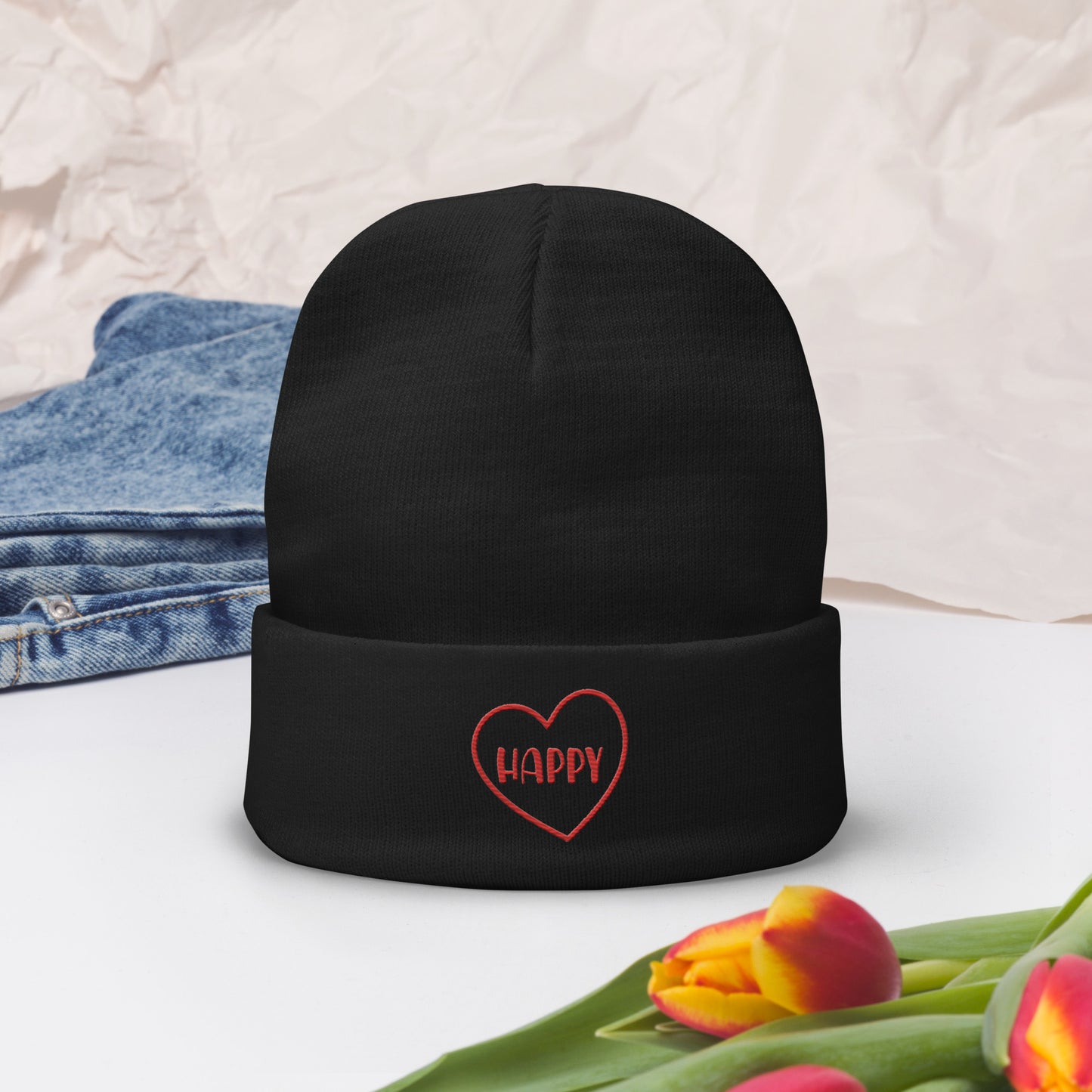 HAPPY Beanie kaufen - Stilvoll und bequem für jeden Anlass - MAX F. ArtGrafic
