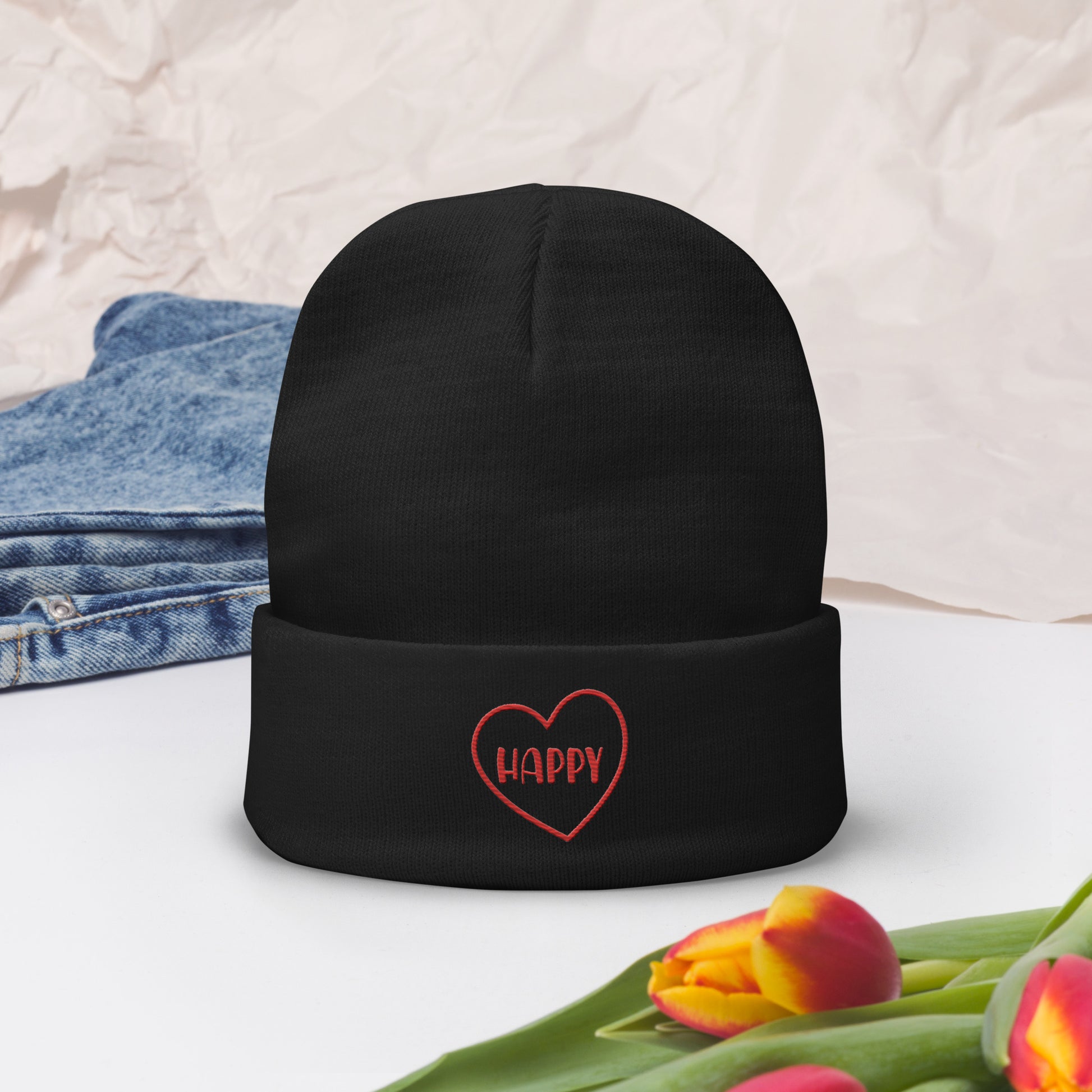 HAPPY Beanie kaufen - Stilvoll und bequem für jeden Anlass - MAX F. ArtGrafic