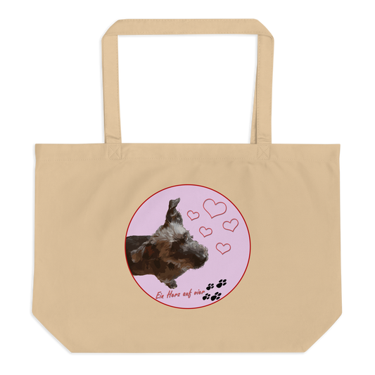 Großer Bio-Baumwollbeutel - Nachhaltige große Tasche für Hundeliebhaber - MAX F. ArtGrafic