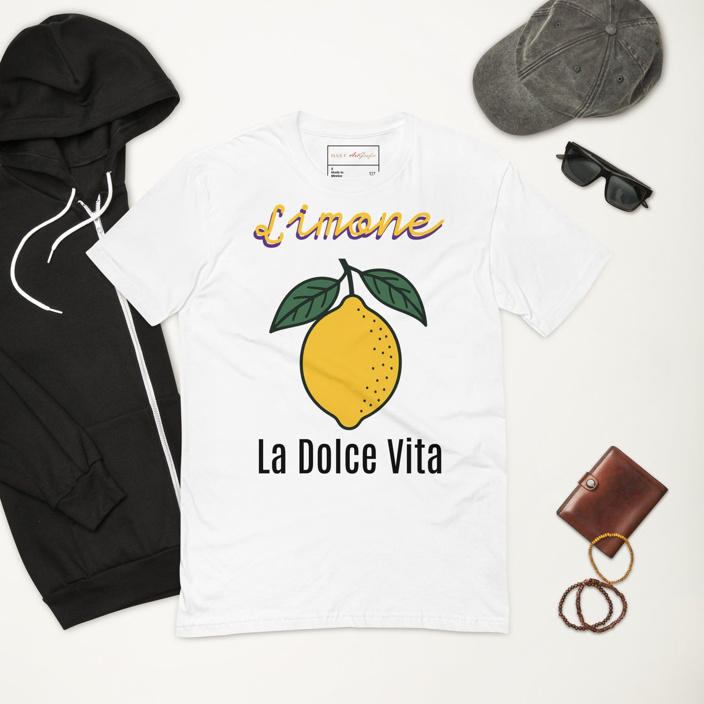Kurzärmeliges T-Shirt LIMONE kaufen – Stylisches Design für jeden Anlass - MAX F. ArtGrafic