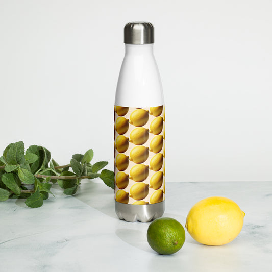 Edelstahl Trinkflasche - ZITRONE - MAX F. ArtGrafic