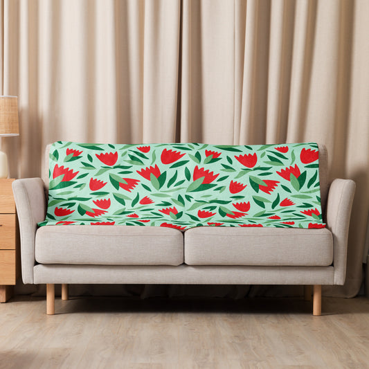 Sherpa-Decke mit Blumenmuster - MAX F. ArtGrafic