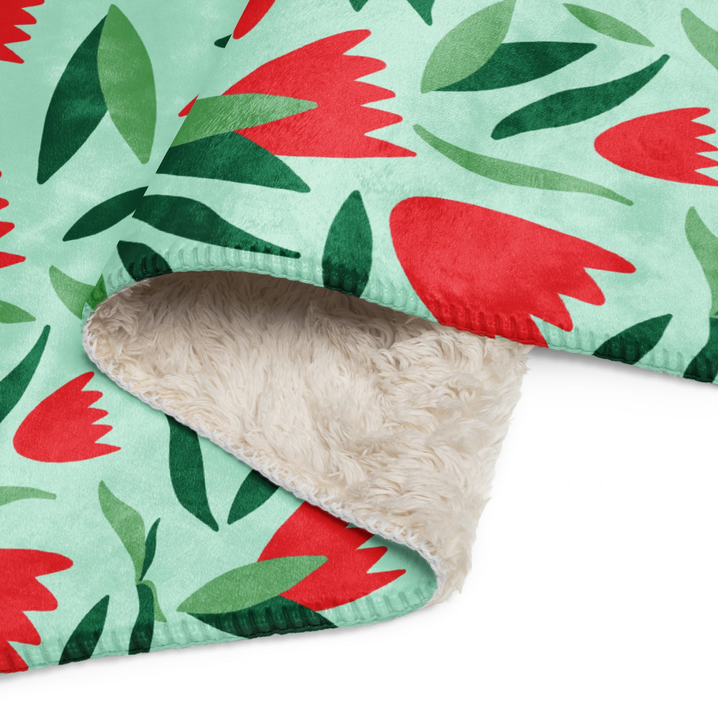 Sherpa-Decke mit Blumenmuster - MAX F. ArtGrafic