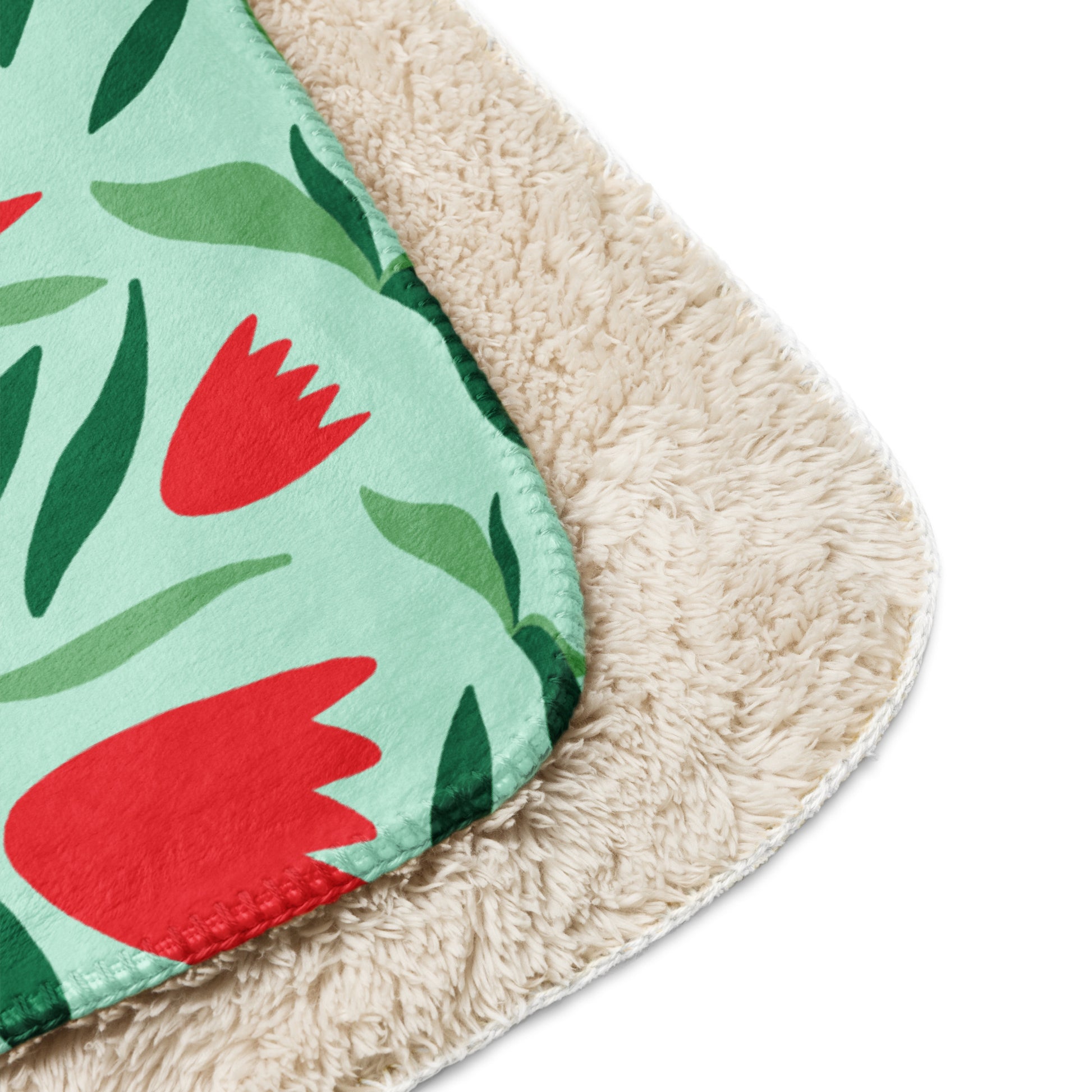 Sherpa-Decke mit Blumenmuster - MAX F. ArtGrafic