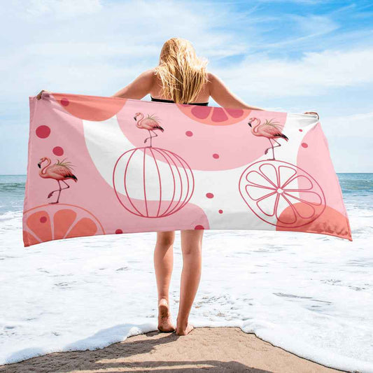 Flamingo Badetuch kaufen – Farbenfrohes Strandlaken für perfekte Sommertage - MAX F. ArtGrafic