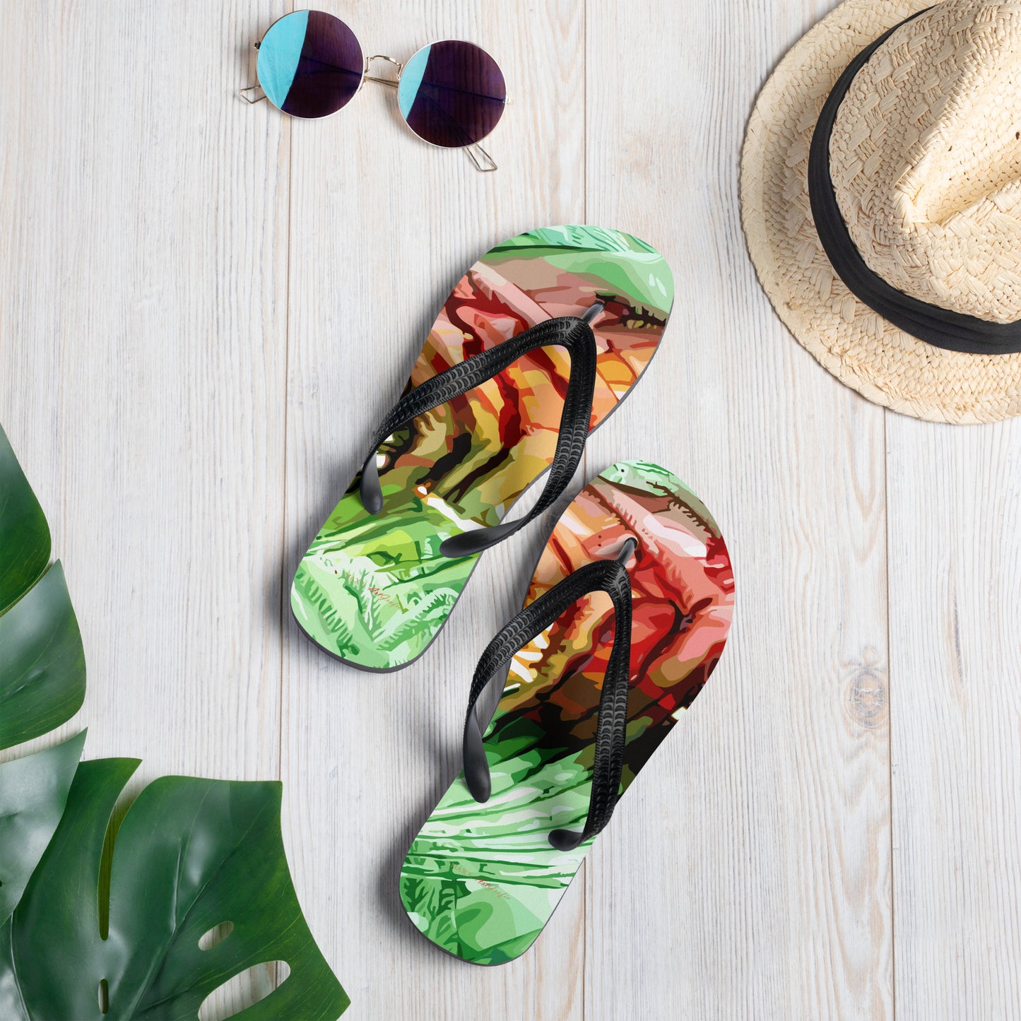 Flip-Flops ENCAUSTIC – Stylische und bequeme Sommer-Sandalen - MAX F. ArtGrafic