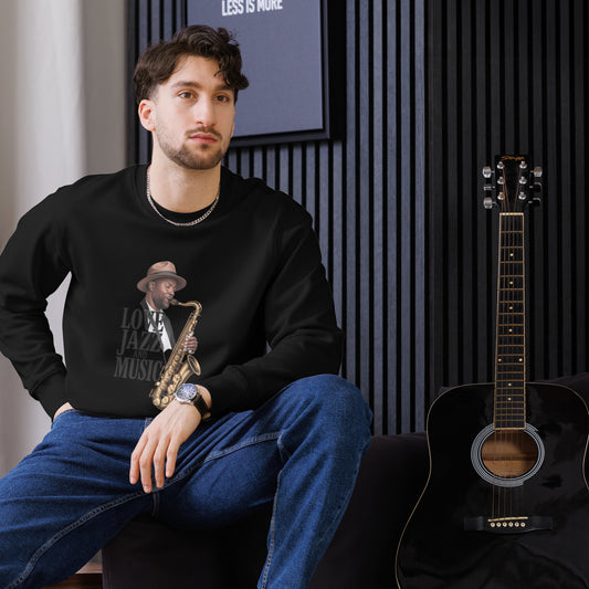 Unisex Bio-Pullover Jazz Musik - Liebe zur Musik und Stil - MAX F. ArtGrafic