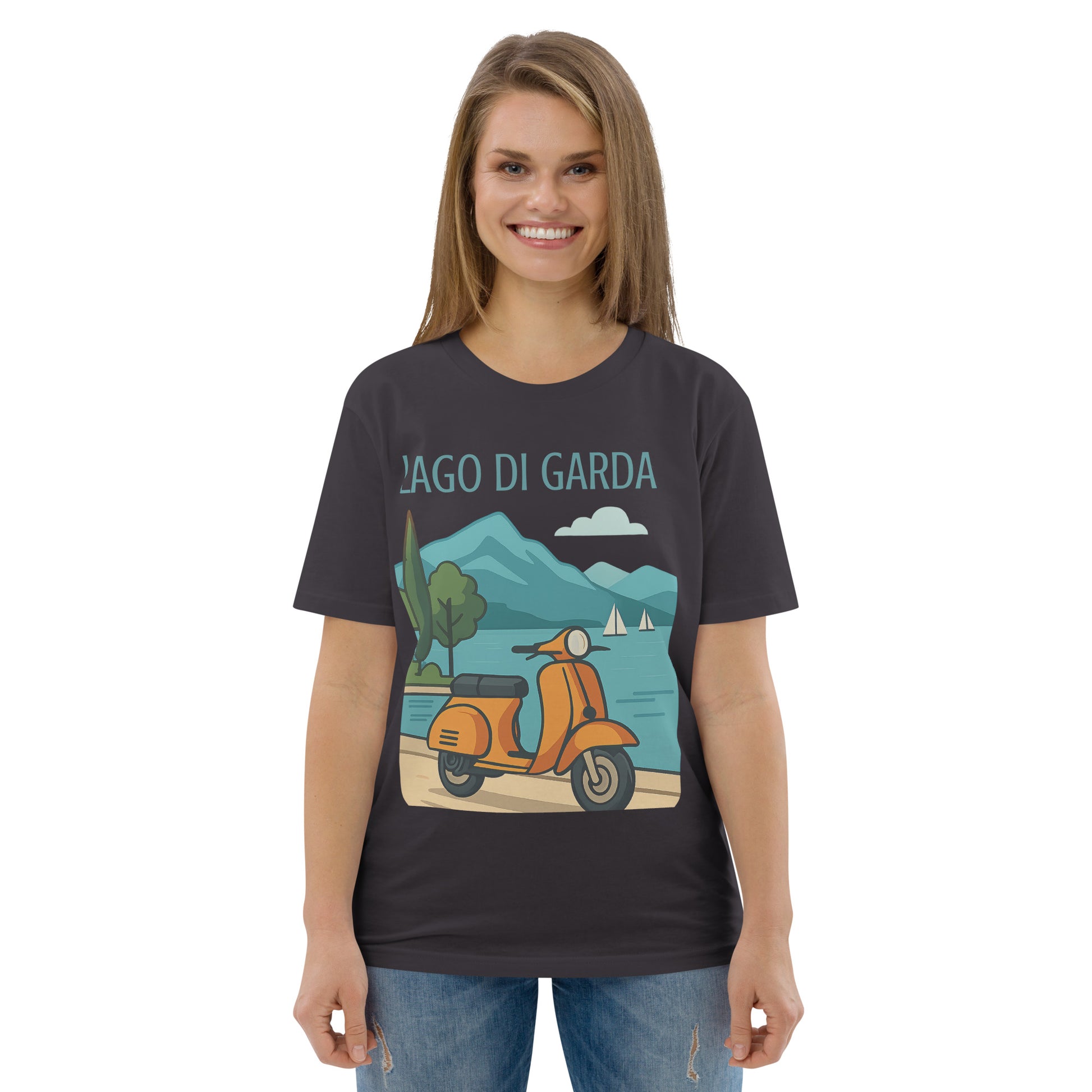Unisex Bio-Baumwoll T-Shirt LAGO DI GARDA – Nachhaltige Mode für jeden Anlass - MAX F. ArtGrafic