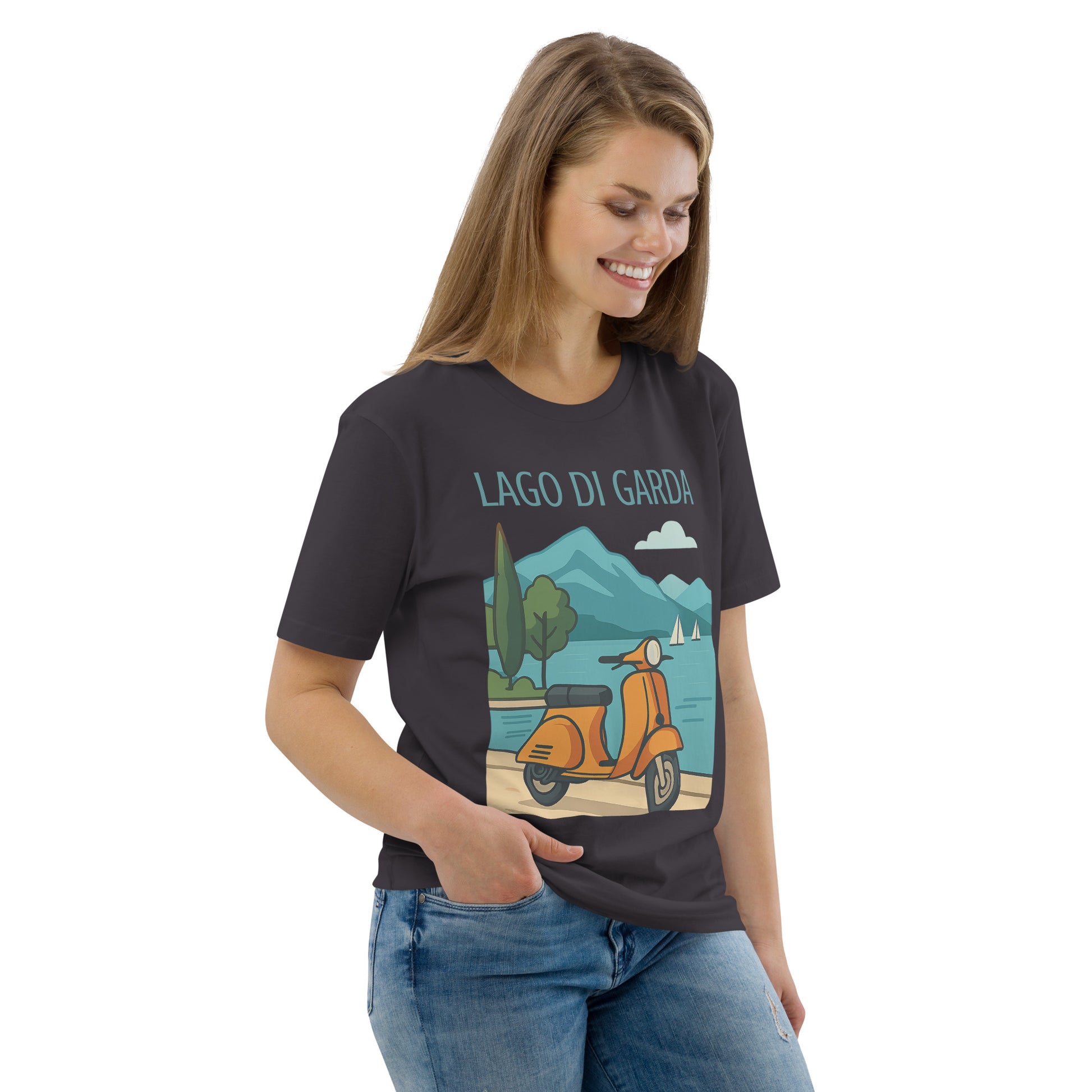 Unisex Bio-Baumwoll T-Shirt LAGO DI GARDA – Nachhaltige Mode für jeden Anlass - MAX F. ArtGrafic