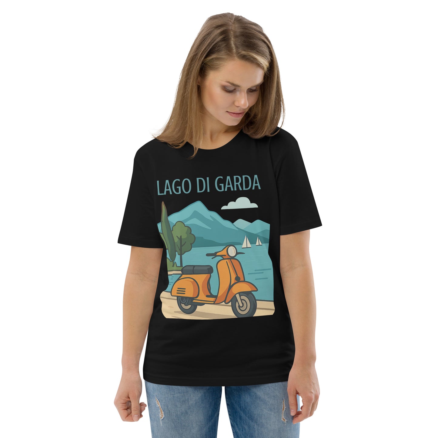 Unisex Bio-Baumwoll T-Shirt LAGO DI GARDA – Nachhaltige Mode für jeden Anlass - MAX F. ArtGrafic