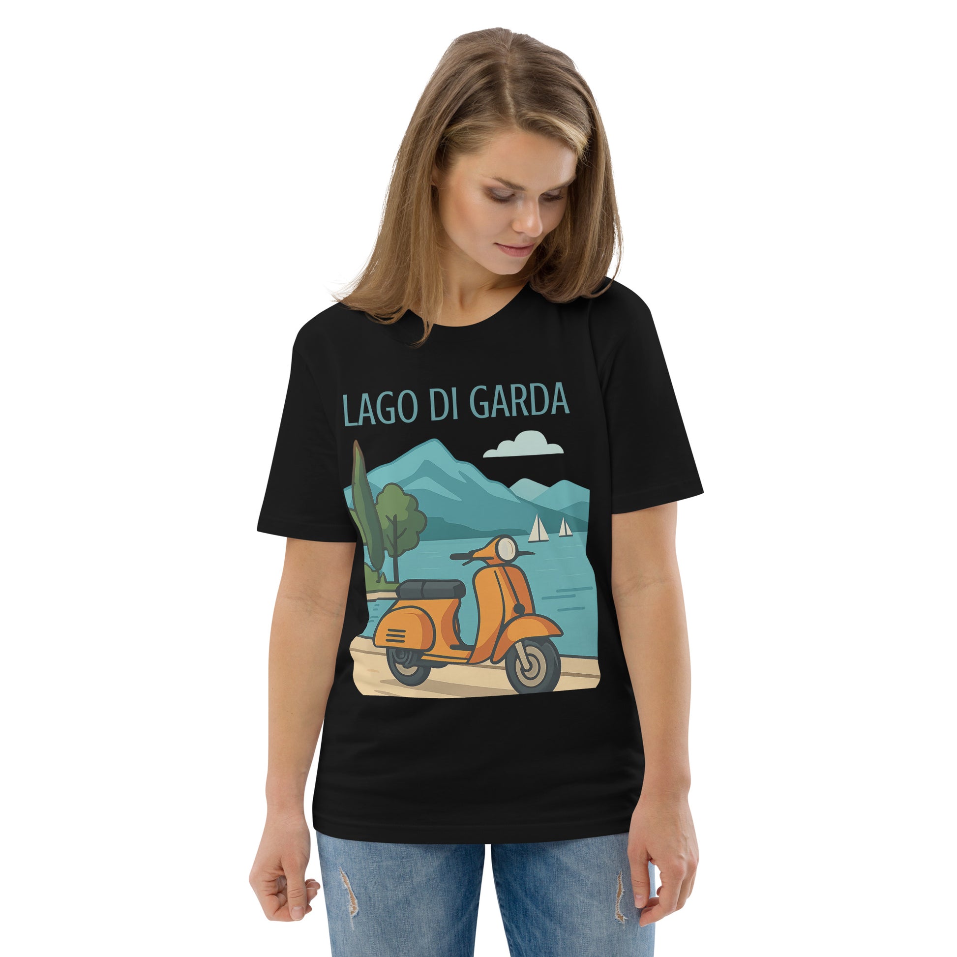 Unisex Bio-Baumwoll T-Shirt LAGO DI GARDA – Nachhaltige Mode für jeden Anlass - MAX F. ArtGrafic