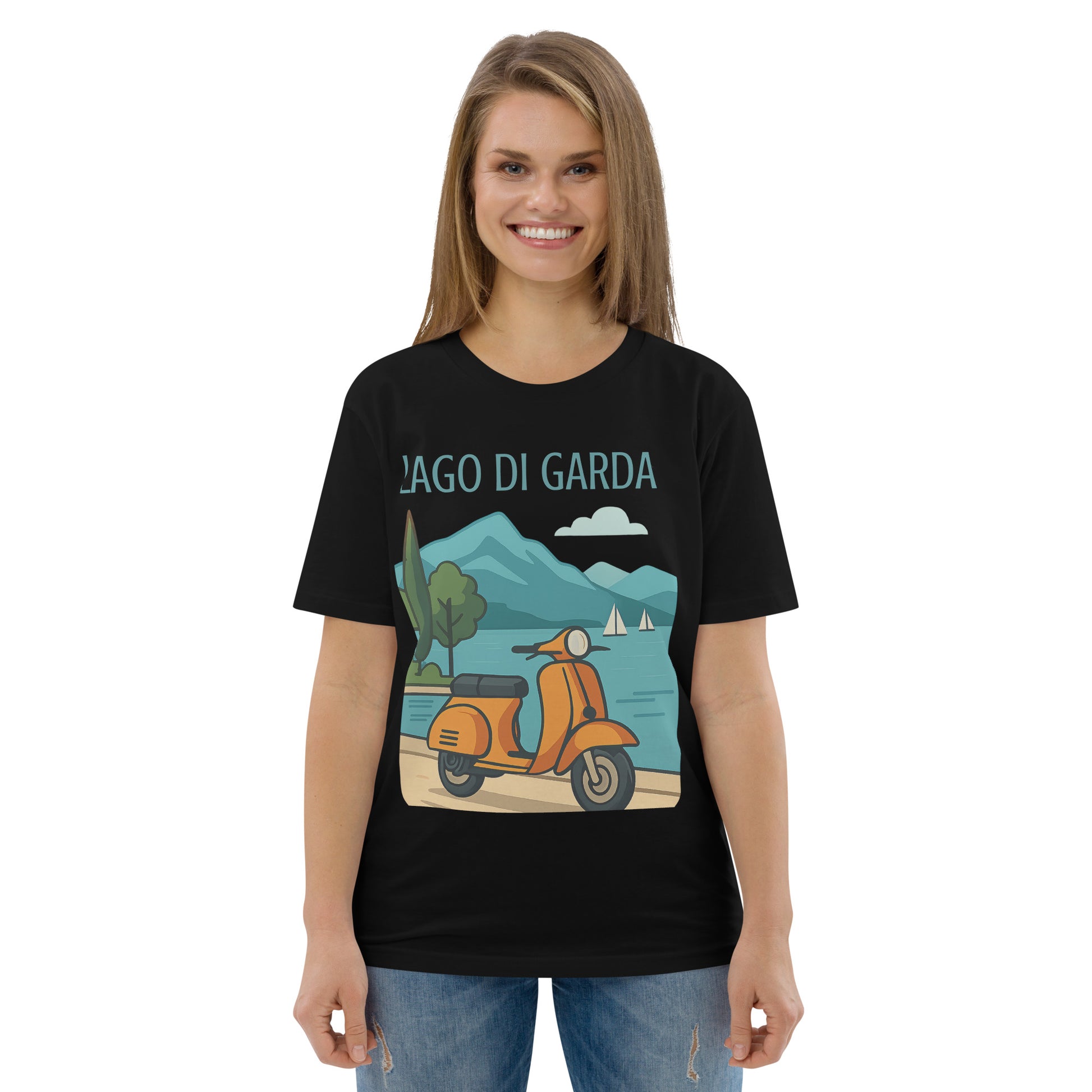 Unisex Bio-Baumwoll T-Shirt LAGO DI GARDA – Nachhaltige Mode für jeden Anlass - MAX F. ArtGrafic