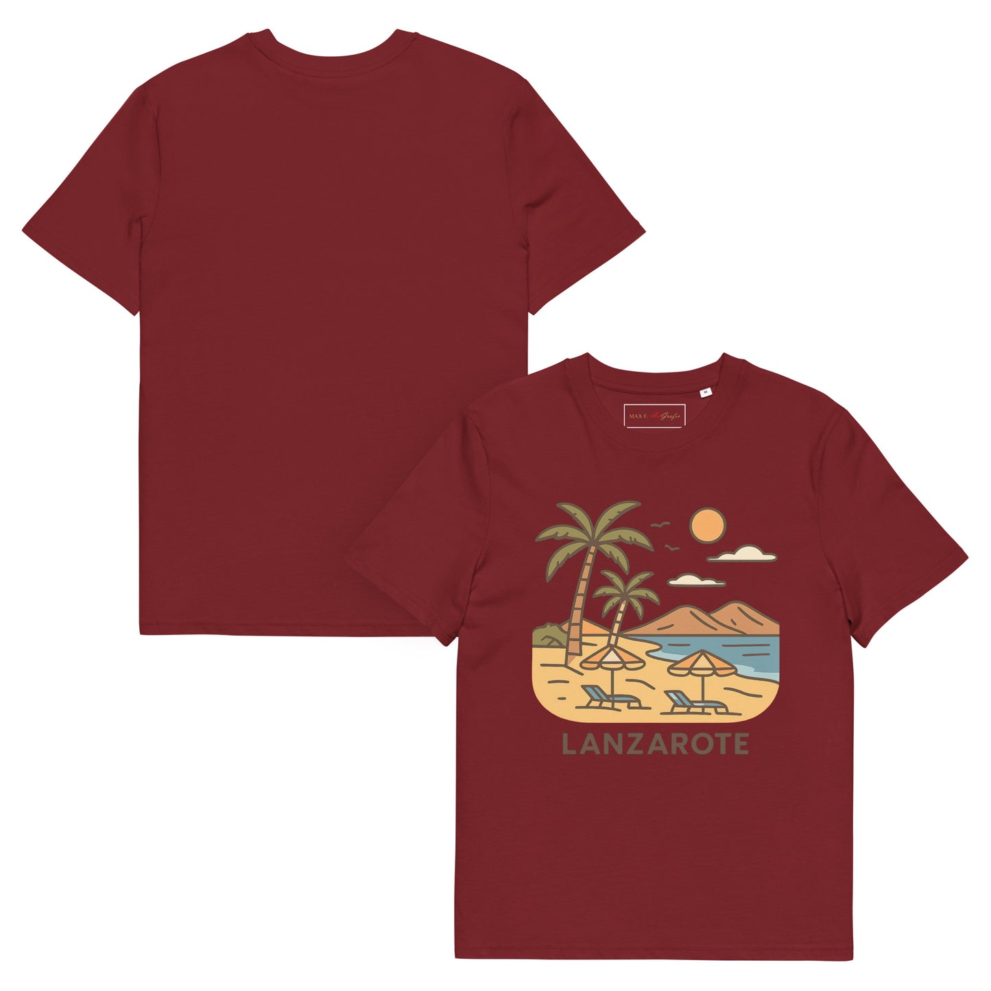 Unisex Bio-Baumwoll T-Shirt Lanzarote – Nachhaltigkeit in jedem Stich - MAX F. ArtGrafic