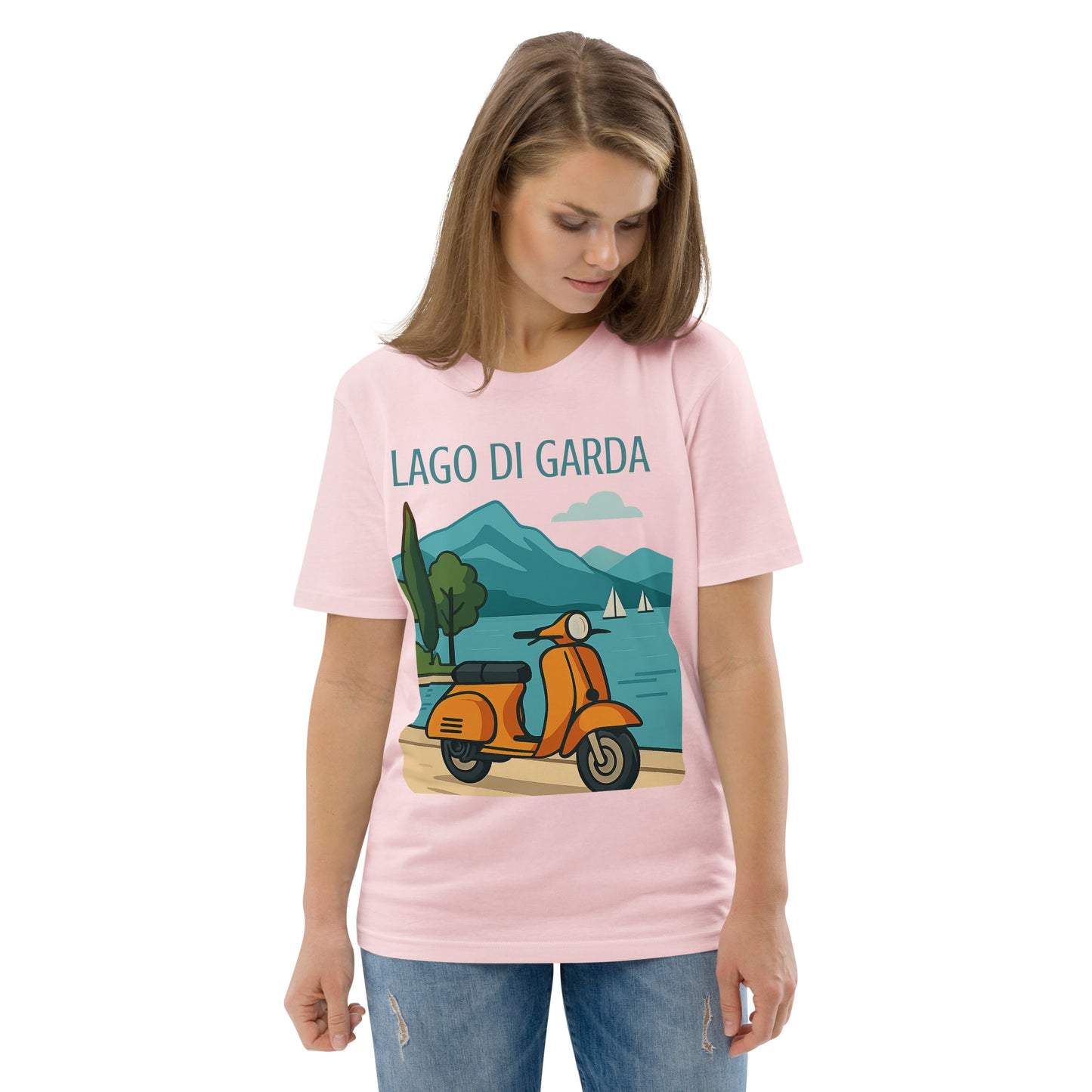 Unisex Bio-Baumwoll T-Shirt LAGO DI GARDA – Nachhaltige Mode für jeden Anlass - MAX F. ArtGrafic