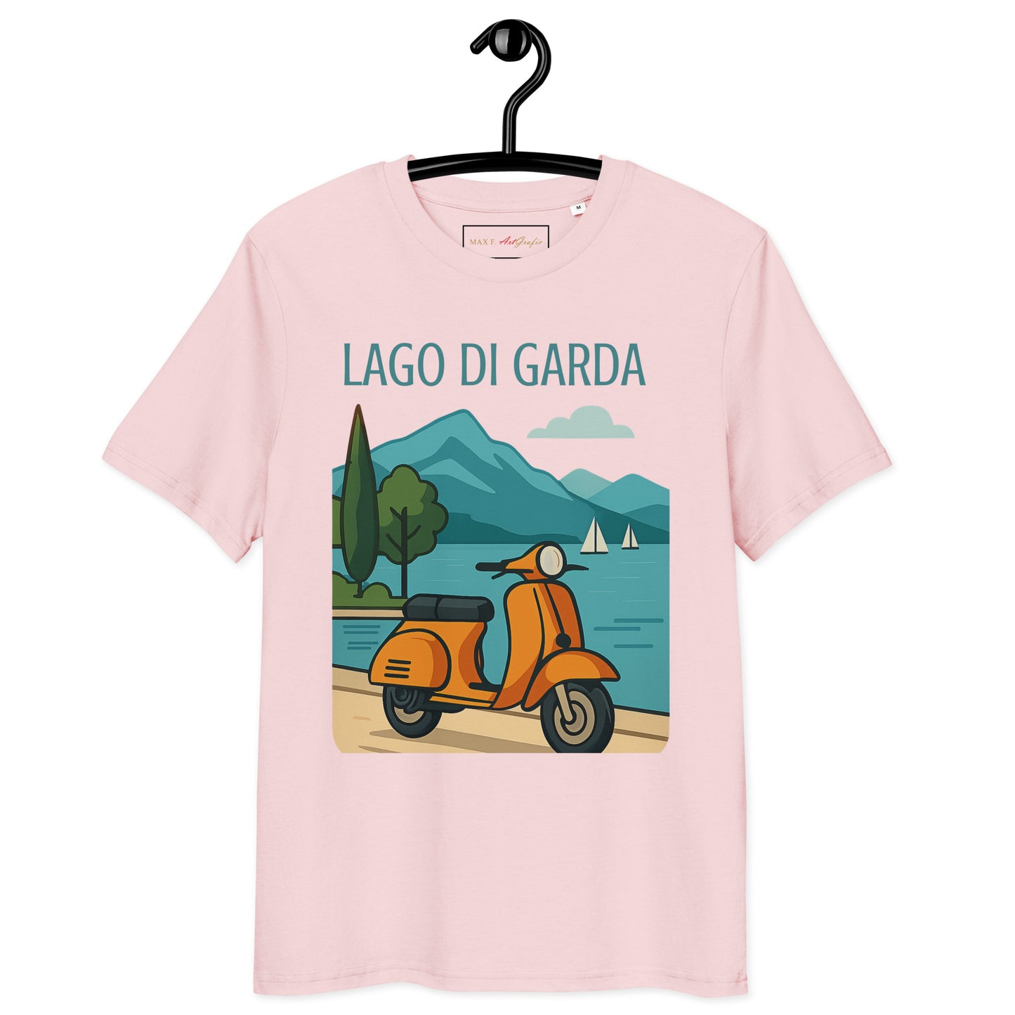 Unisex Bio-Baumwoll T-Shirt LAGO DI GARDA – Nachhaltige Mode für jeden Anlass - MAX F. ArtGrafic