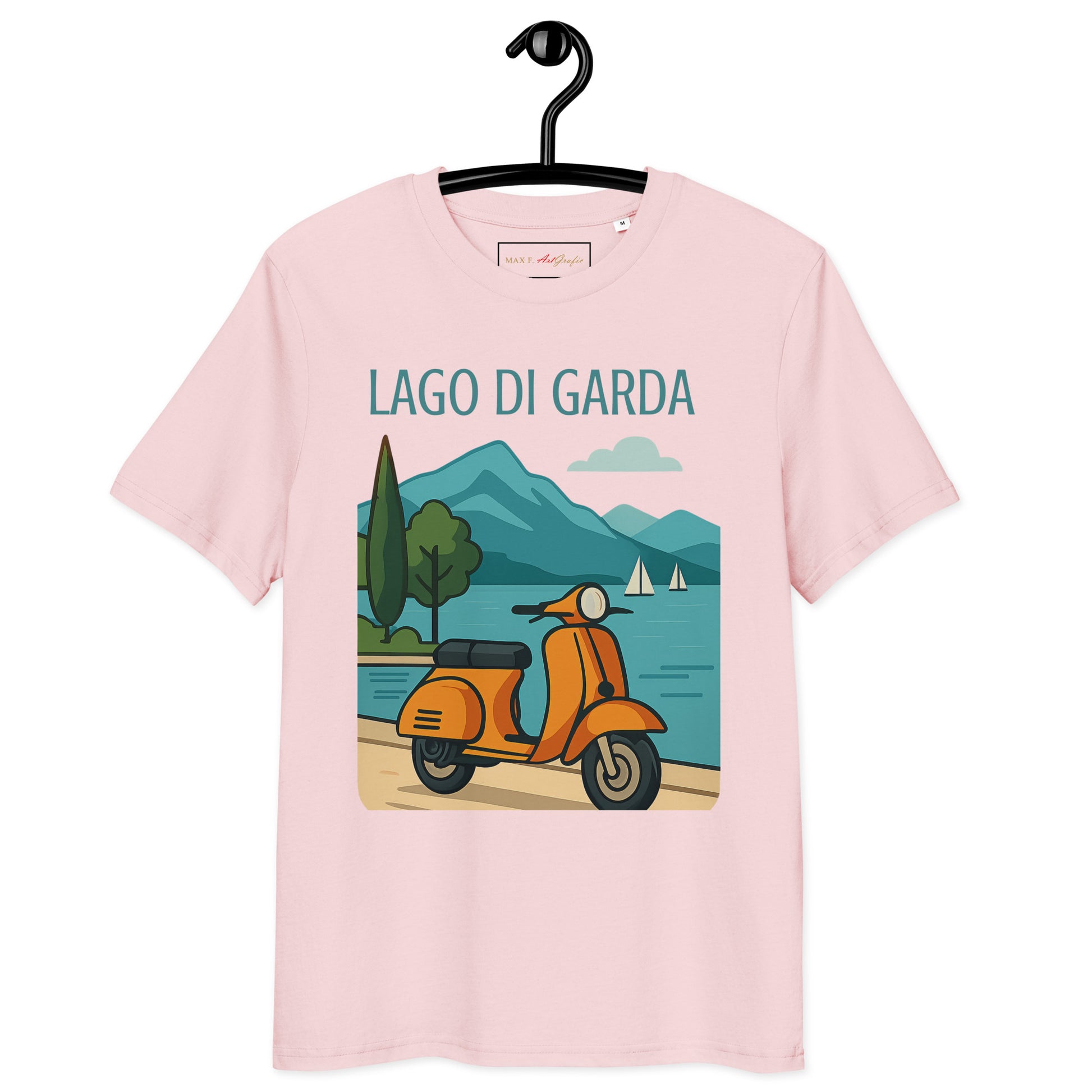 Unisex Bio-Baumwoll T-Shirt LAGO DI GARDA – Nachhaltige Mode für jeden Anlass - MAX F. ArtGrafic