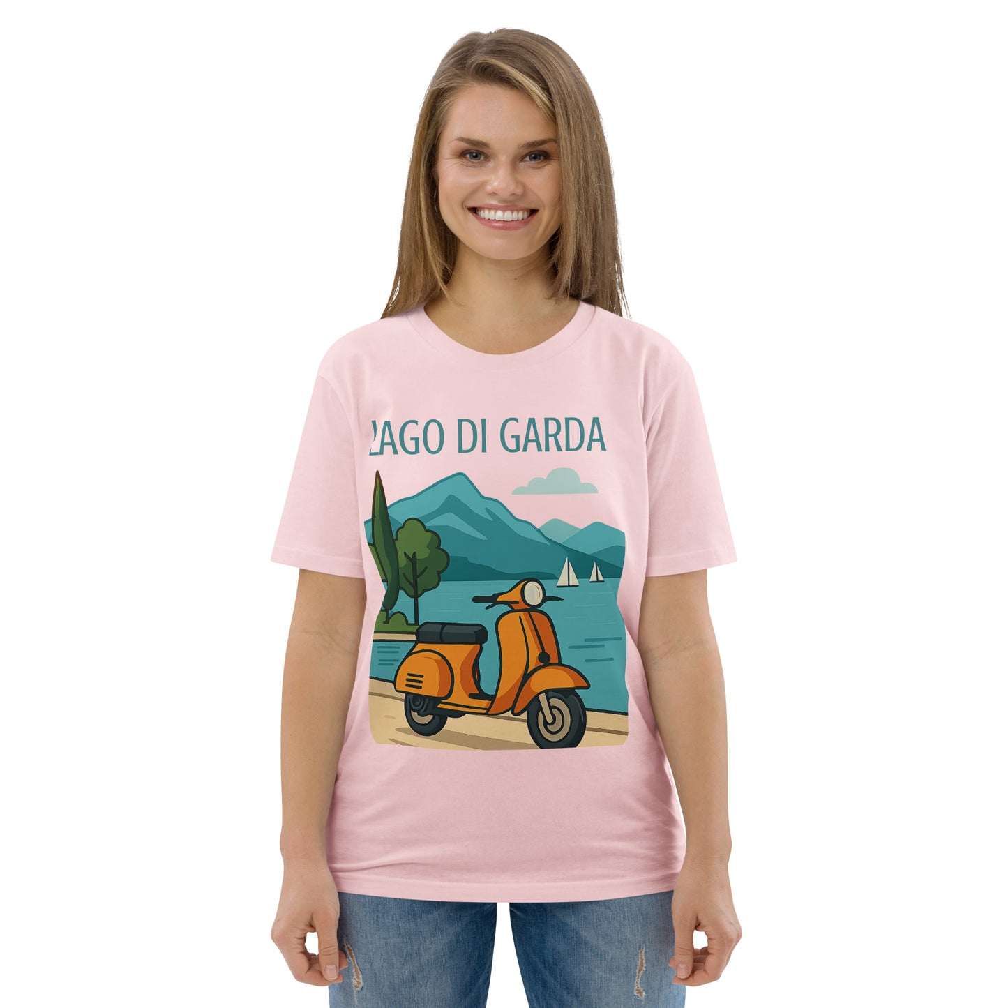 Unisex Bio-Baumwoll T-Shirt LAGO DI GARDA – Nachhaltige Mode für jeden Anlass - MAX F. ArtGrafic