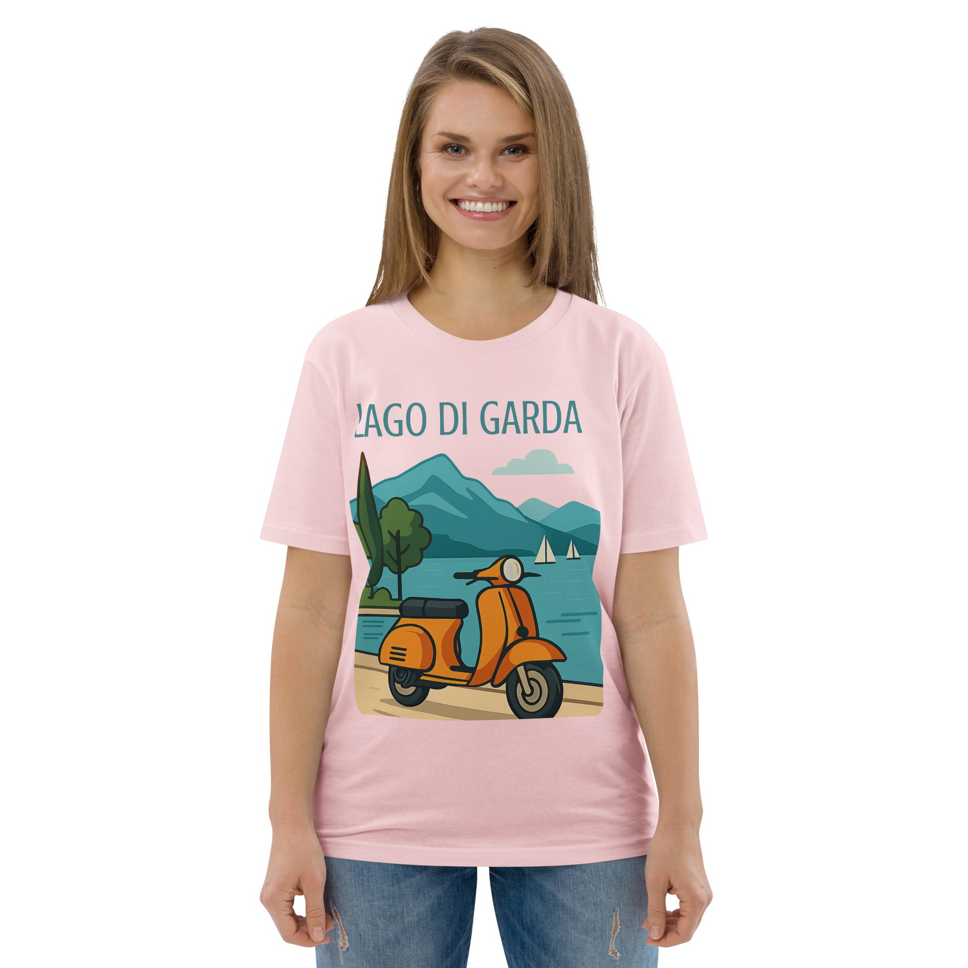 Unisex Bio-Baumwoll T-Shirt LAGO DI GARDA – Nachhaltige Mode für jeden Anlass - MAX F. ArtGrafic