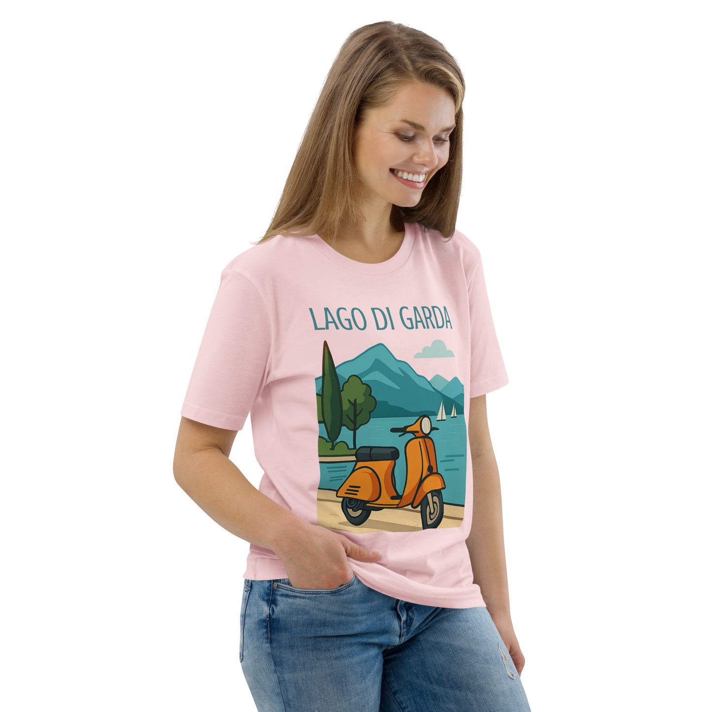 Unisex Bio-Baumwoll T-Shirt LAGO DI GARDA – Nachhaltige Mode für jeden Anlass - MAX F. ArtGrafic