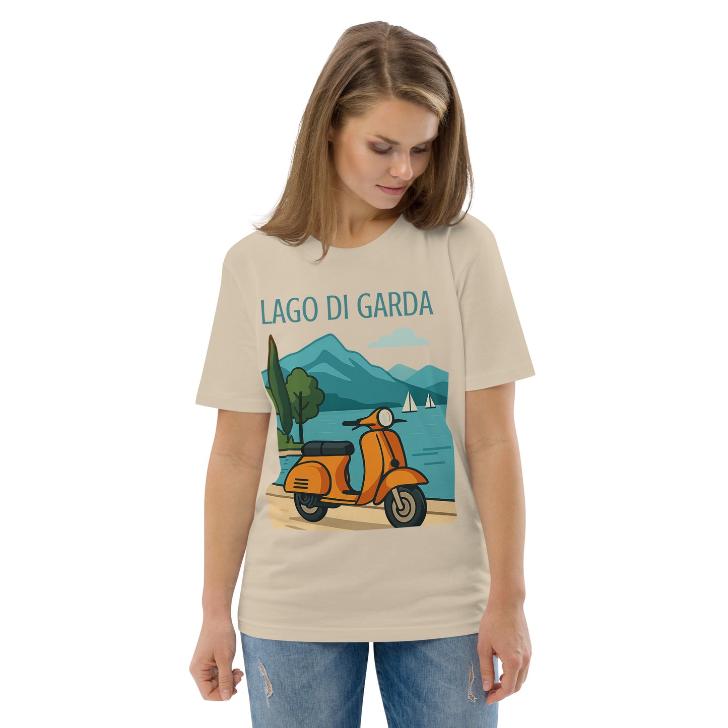 Unisex Bio-Baumwoll T-Shirt LAGO DI GARDA – Nachhaltige Mode für jeden Anlass - MAX F. ArtGrafic