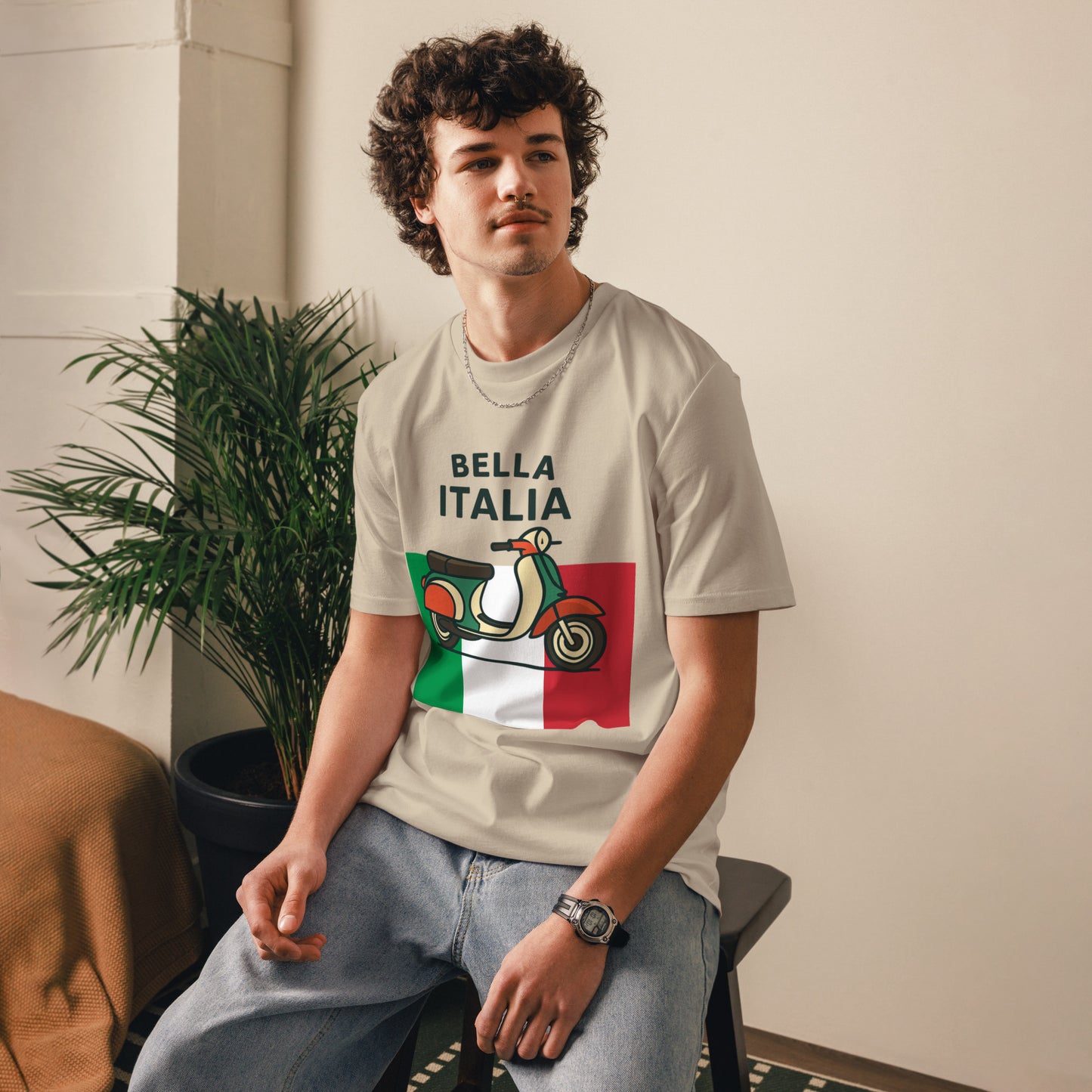 Unisex-Bio-Baumwoll-T-Shirt Bella Italia für Damen und Herren - MAX F. ArtGrafic