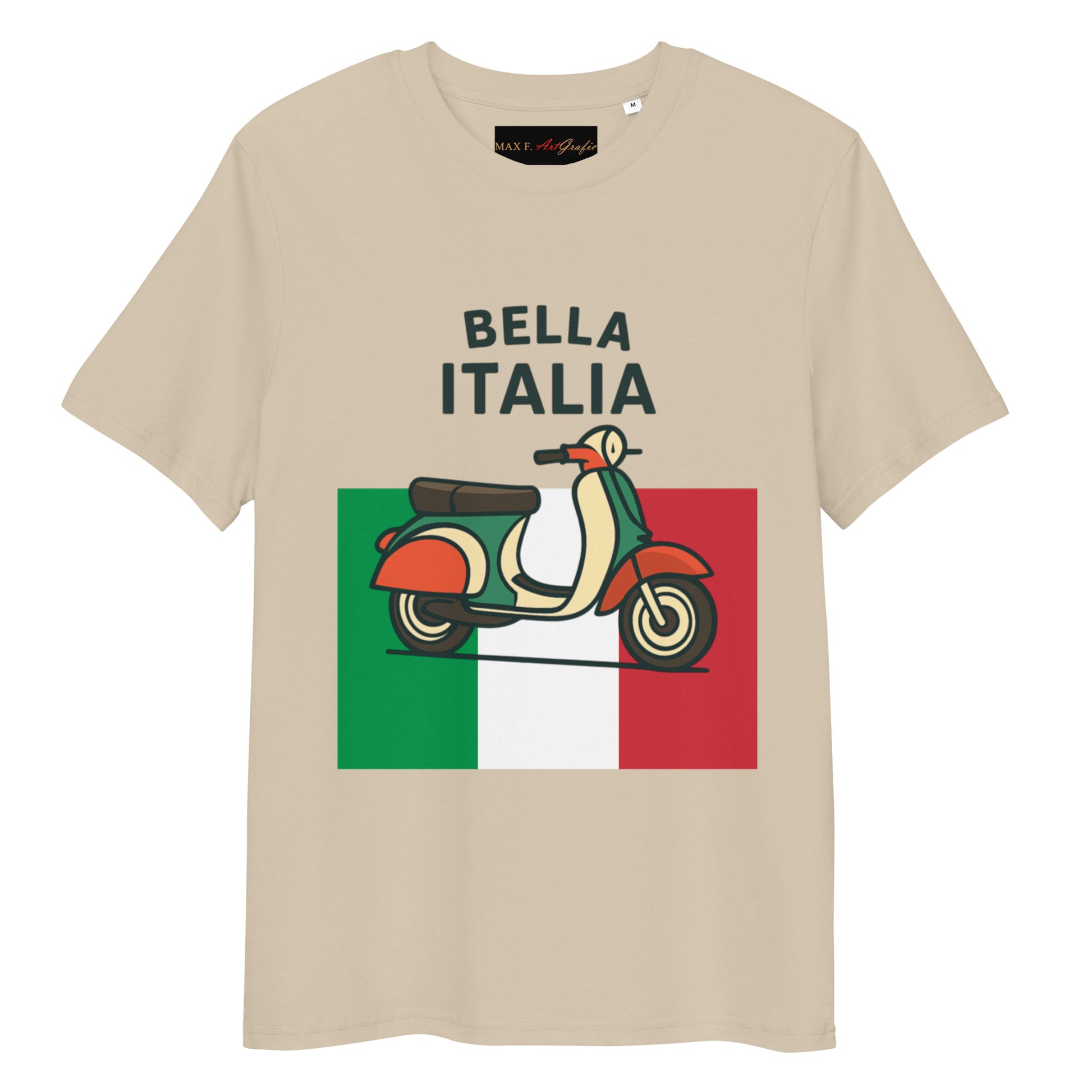 Unisex-Bio-Baumwoll-T-Shirt Bella Italia für Damen und Herren - MAX F. ArtGrafic