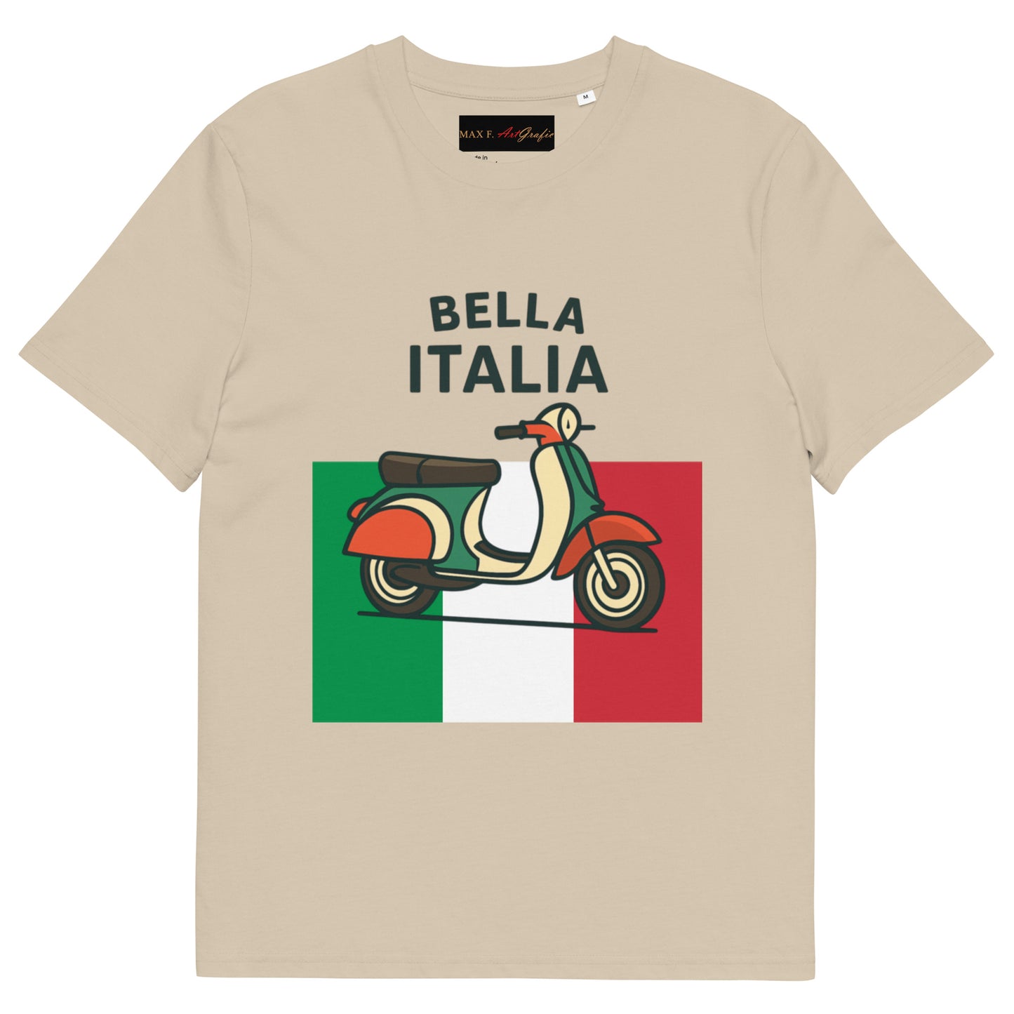 Unisex-Bio-Baumwoll-T-Shirt Bella Italia für Damen und Herren - MAX F. ArtGrafic