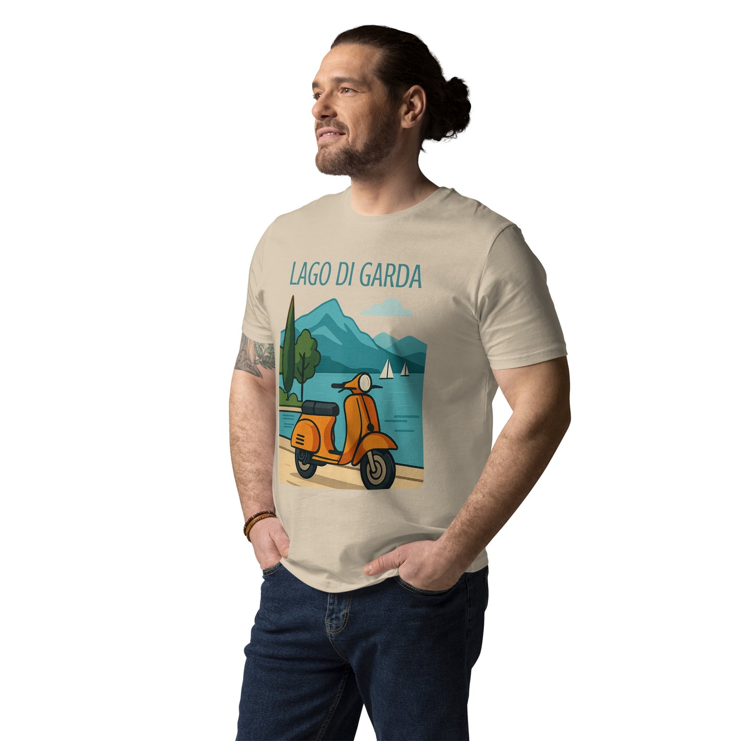 Unisex Bio-Baumwoll T-Shirt LAGO DI GARDA – Nachhaltige Mode für jeden Anlass - MAX F. ArtGrafic