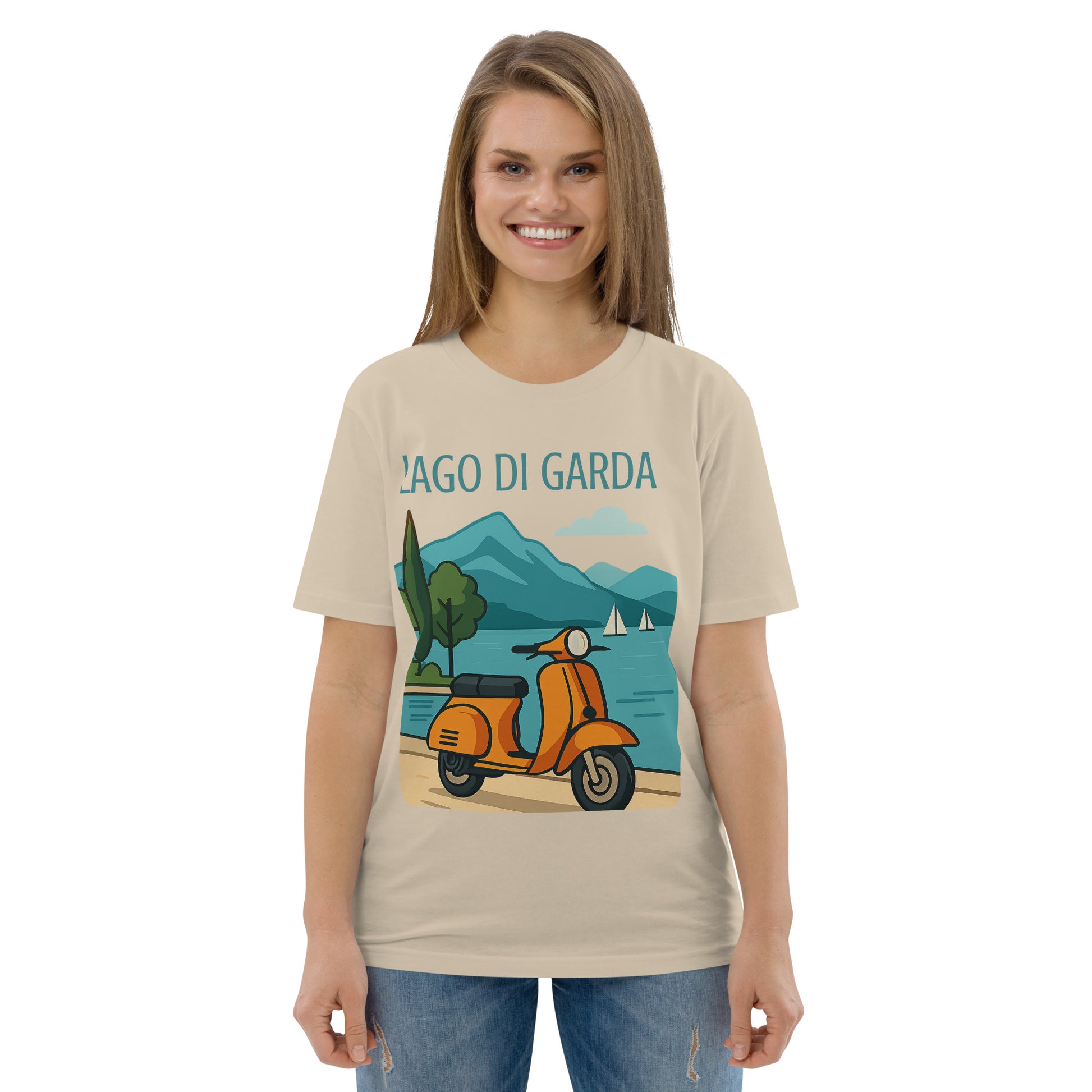 Unisex Bio-Baumwoll T-Shirt LAGO DI GARDA – Nachhaltige Mode für jeden Anlass - MAX F. ArtGrafic