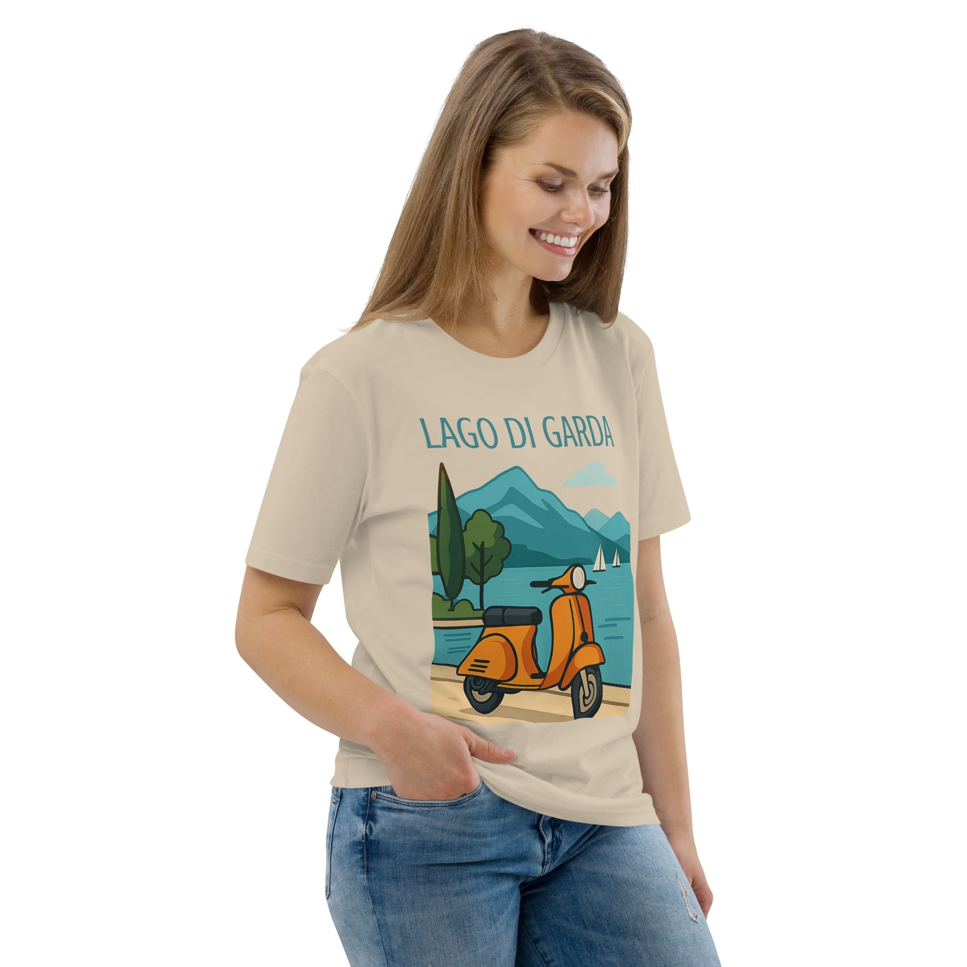 Unisex Bio-Baumwoll T-Shirt LAGO DI GARDA – Nachhaltige Mode für jeden Anlass - MAX F. ArtGrafic
