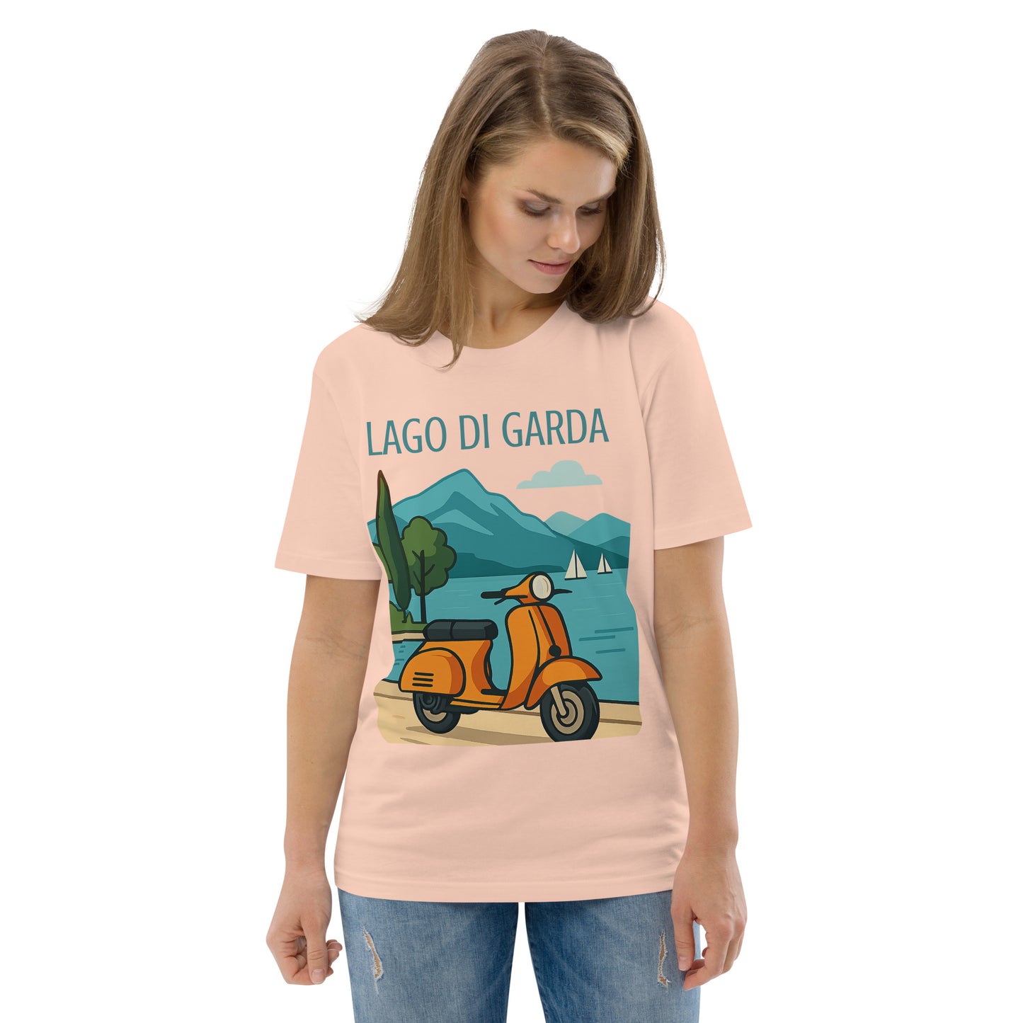 Unisex Bio-Baumwoll T-Shirt LAGO DI GARDA – Nachhaltige Mode für jeden Anlass - MAX F. ArtGrafic
